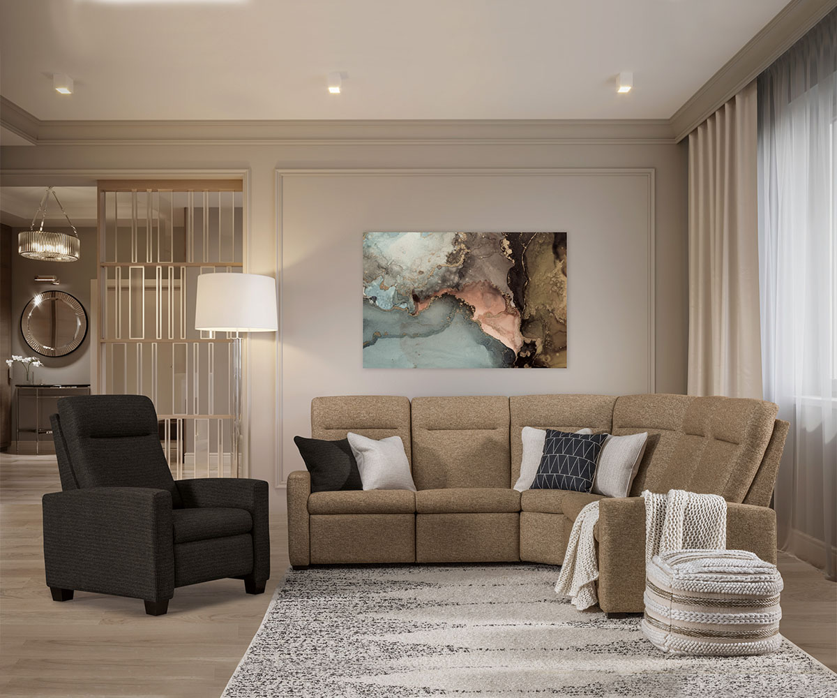 Harmony Wallhugger 5 Piece Sectional - Image 4