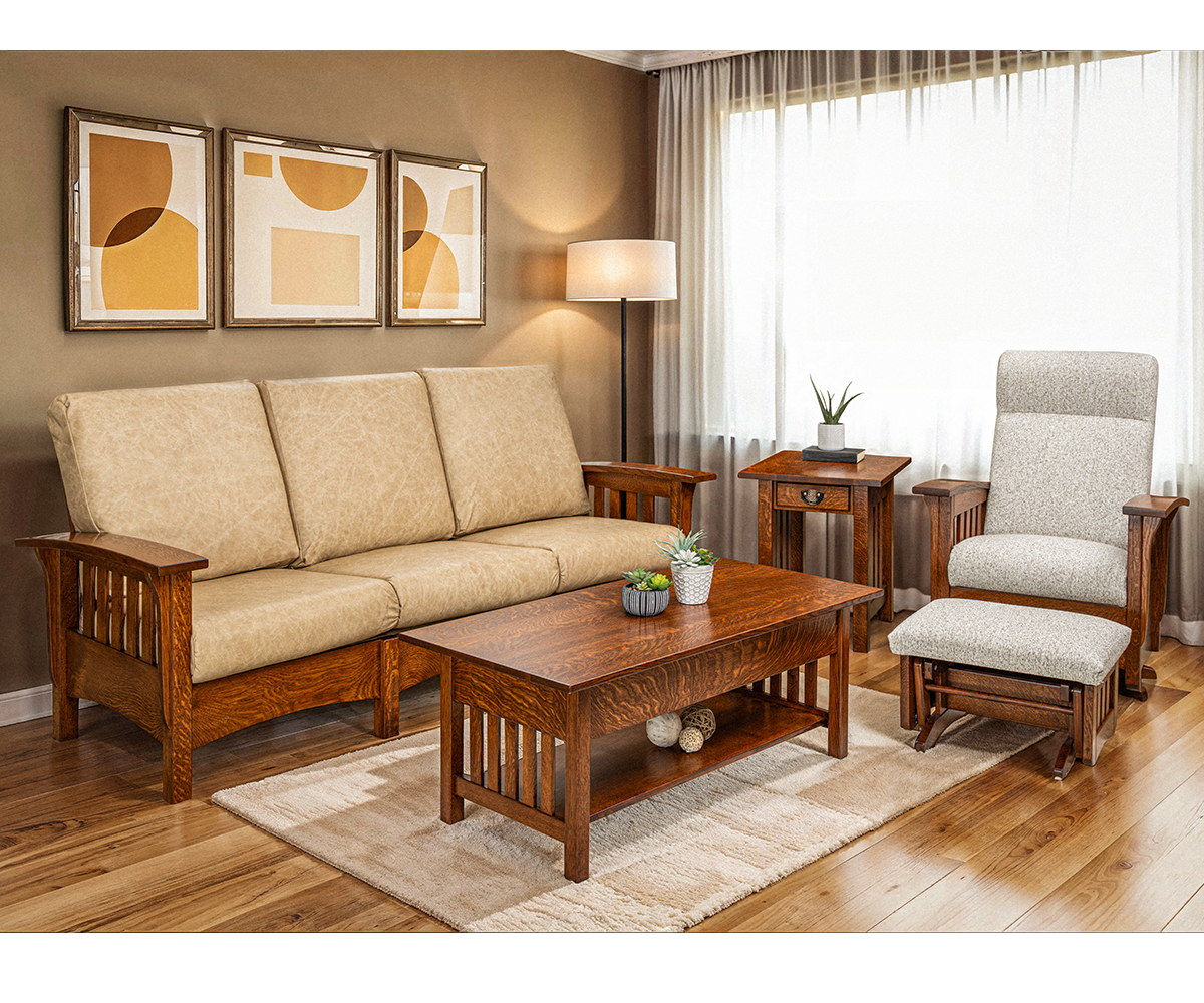 Classic Mission Glider Ottoman - Image 3