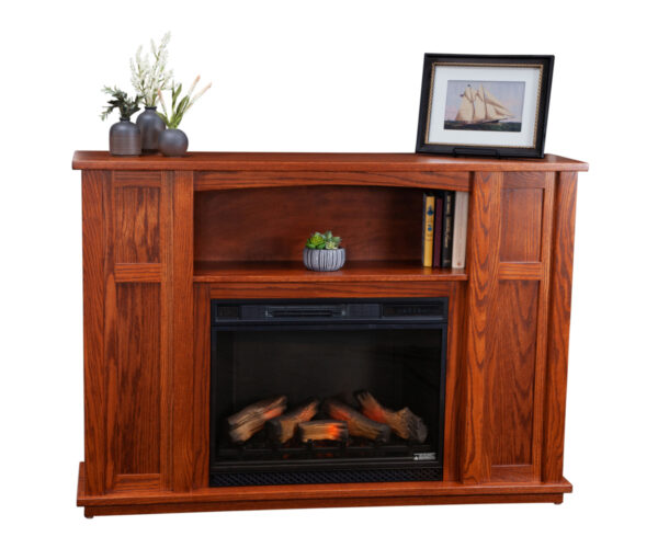 Mantle With Storage And Electric Insert
