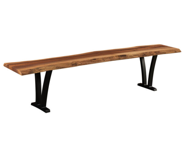 Live Edge Bench with Pagosa Base