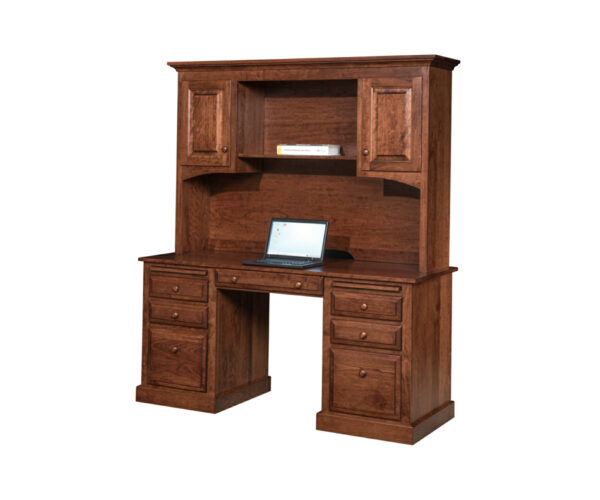 Traditional Double Pedestal Desk & Hutch