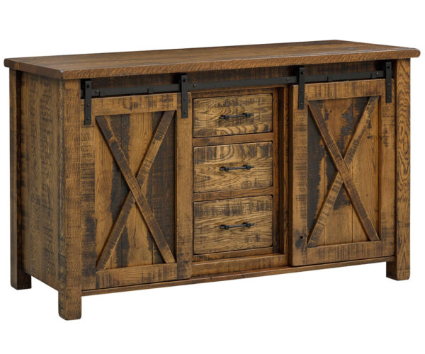 Lahoma Server With Sliding Barn Doors And Drawers