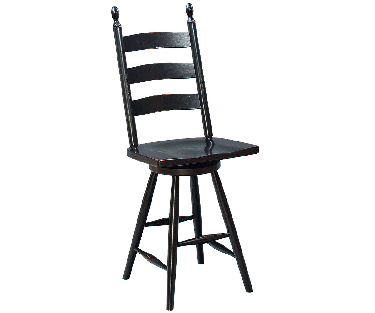 Shaker Ladder Back Swivel Bar Stool